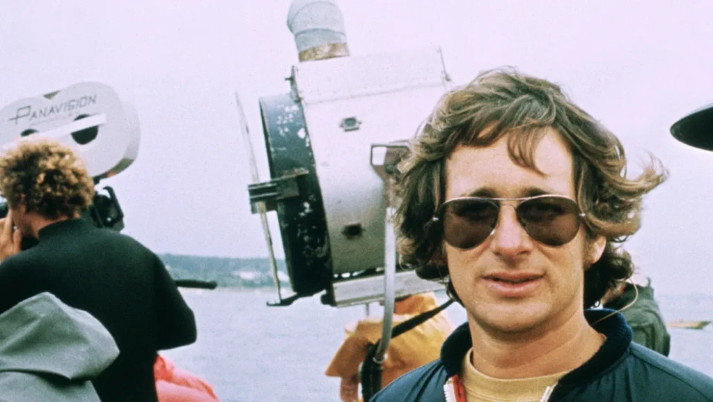 Steven Spielberg on the set of 'Jaws' (Image: The Hollywood Reporter)