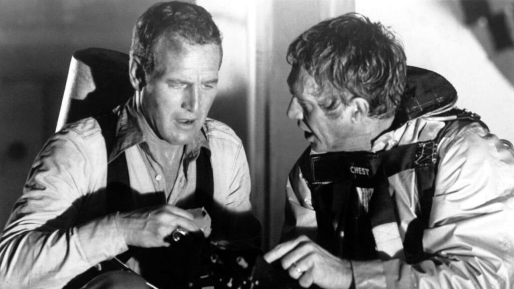Paul Newman and Steve McQueen in 'The Towering Inferno (1974)' (Image: Warner Bros.)