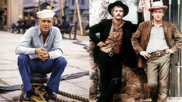 Steve McQueen in 'The Sand Pebbles (1966)', Paul Newman and Robert Redford in 'Butch Cassidy and the Sundance Kid (1969)' (Image: 20th Century Fox)