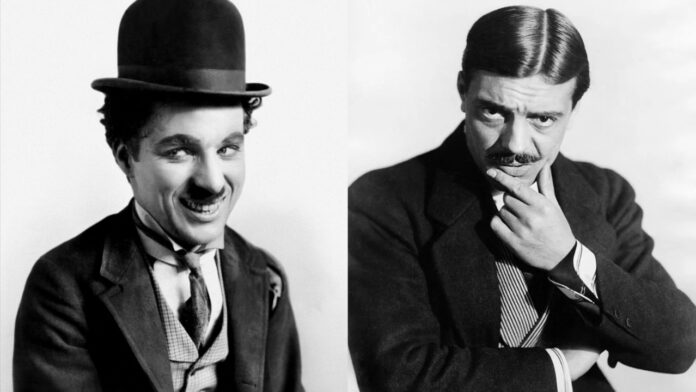 Charlie Chaplin and Max Linder (Image: Radio France and The Guardian)