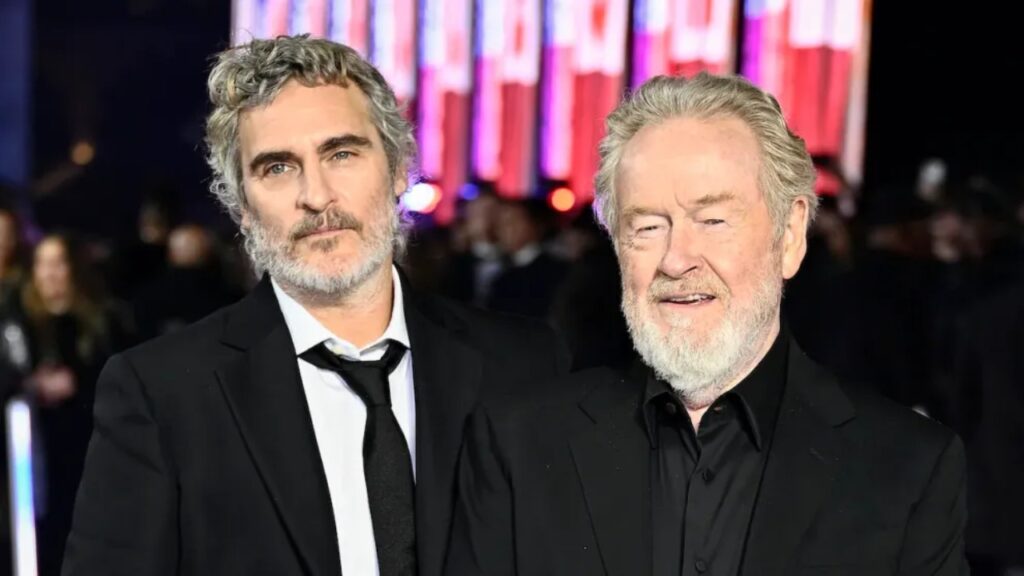 Joaquin Phoenix and Ridley Scott (Image: The Wrap)