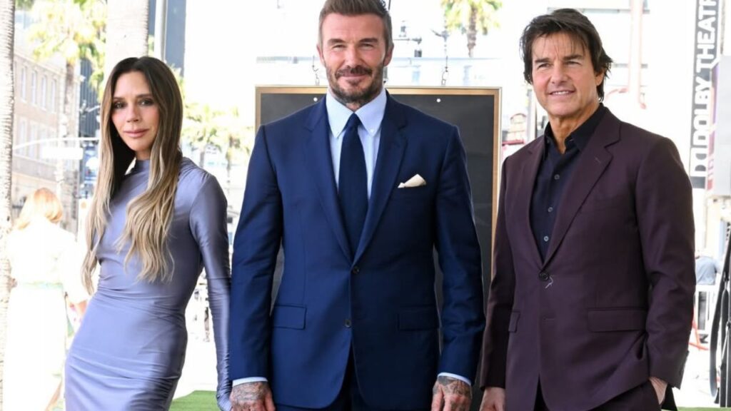 David Beckham, Victoria Beckham, and Tom Cruise