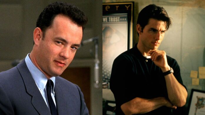 Tom Hanks in 'That Thing You Do!', Tom Cruise in 'Jerry Maguire' (Image: 20th Century Fox, Sony Pictures Releasing)