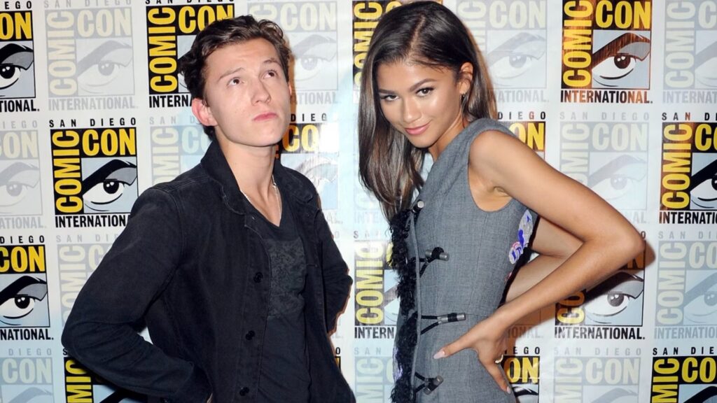 tom holland and zendaya Comic con