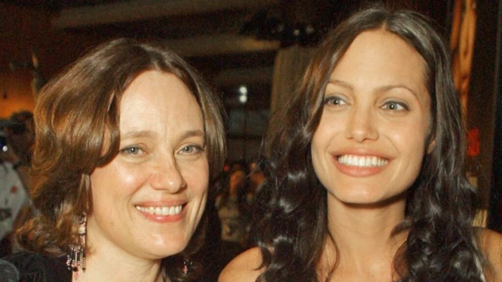 Angelina Jolie with her mother