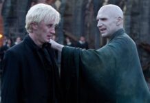 Ralph Fiennes’ Improvised Voldemort Moment Left Tom Felton Genuinely Creeped Out In ‘Harry Potter’ Draco Malfoy and Voldemort in 'Harry Potter'