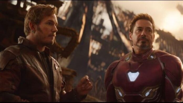 Chris Pratt and RDJ in 'Infinity war' (Image: Marvel) Chris Pratt and RDJ in 'Infinity war' (Image: Marvel)