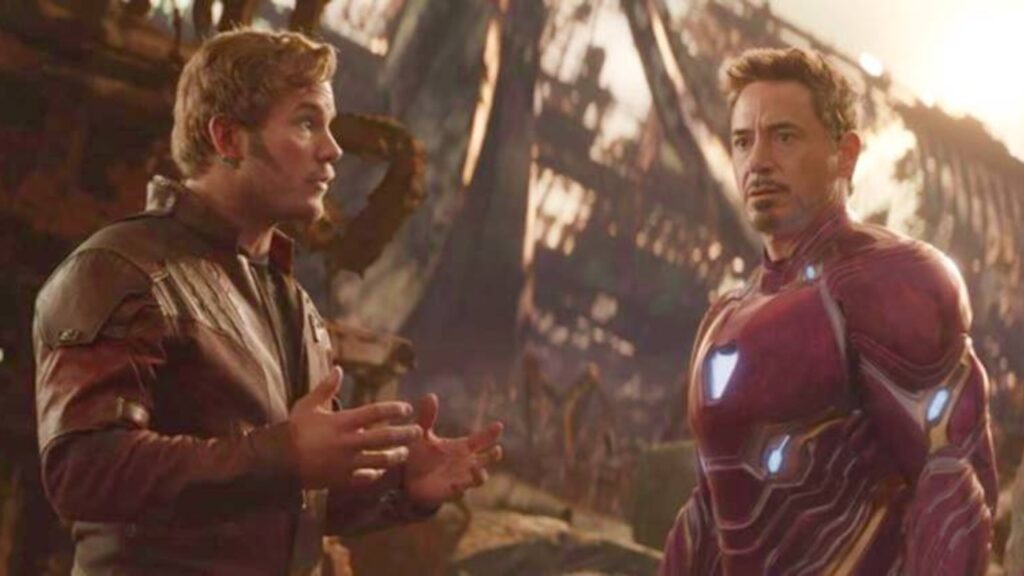 Chris Pratt and RDJ in 'Infinity war' (Image: Marvel)
