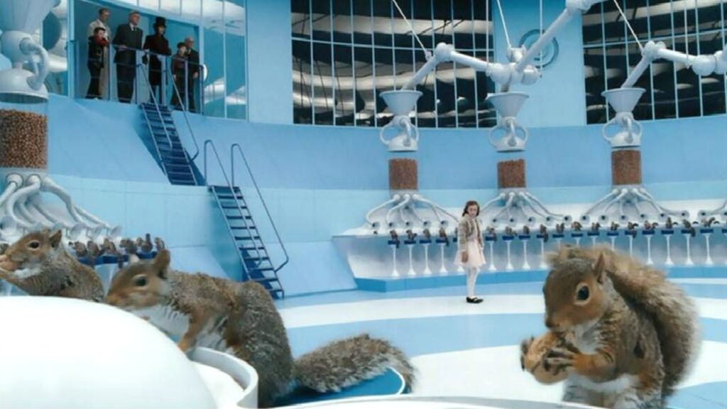 charlie and the chocolate factory nut room scene 