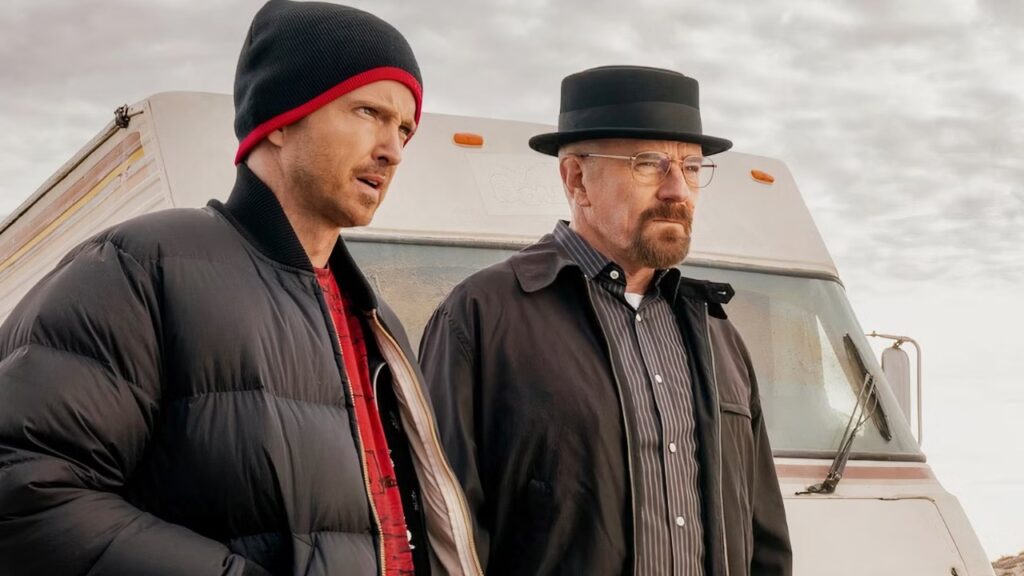 Aaron Paul and Bryan Cranston in 'Breaking Bad' (Image: AMC)