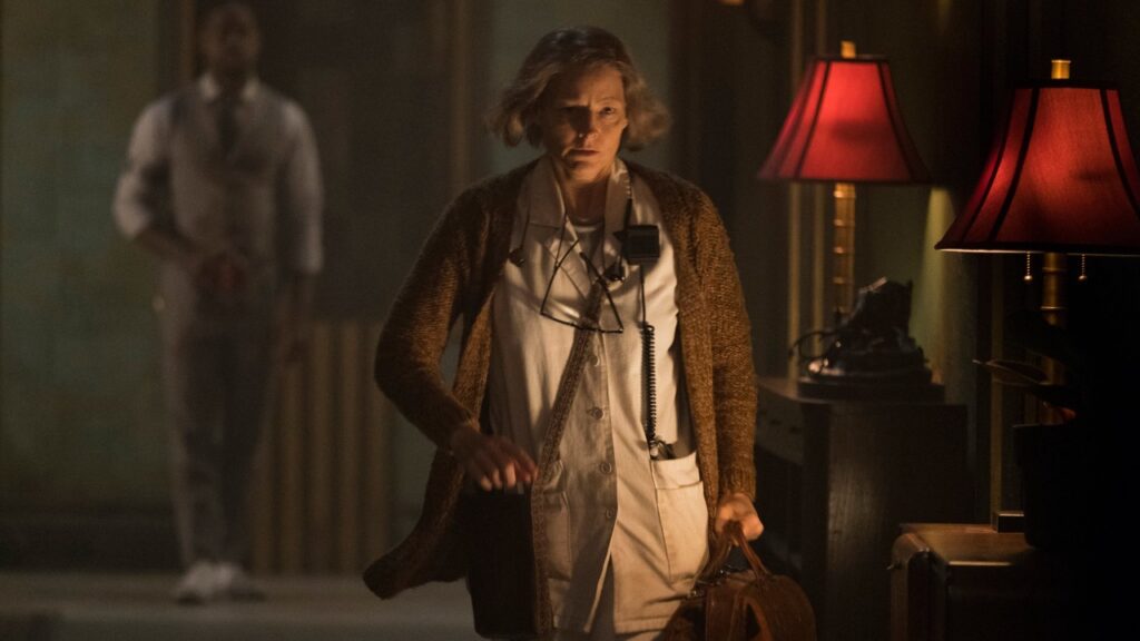 Jodie Foster in 'Hotel Artemis' (Image: Global Road Entertainment)