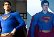 Brandon Routh and David Corenswet (Image: Warner Bros.)