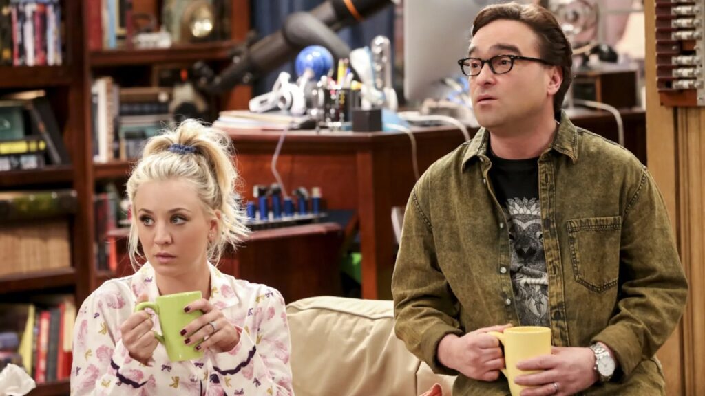 Kaley Cuoco and Johnny Galecki in 'The Big Bang Theory' (Image: CBS)