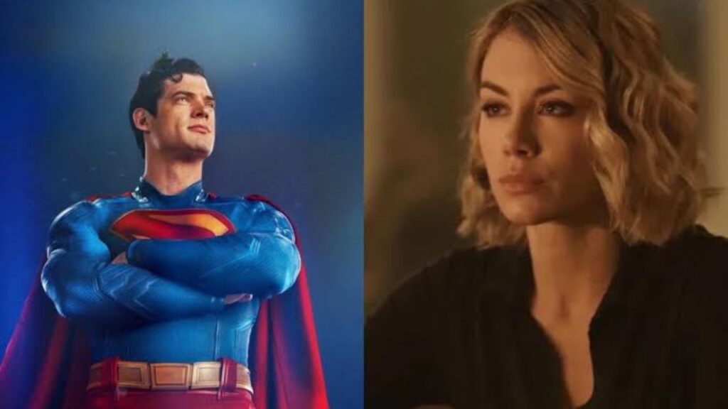 Jennifer Holland as Harcourt and Superman (Image: Warner Bros)