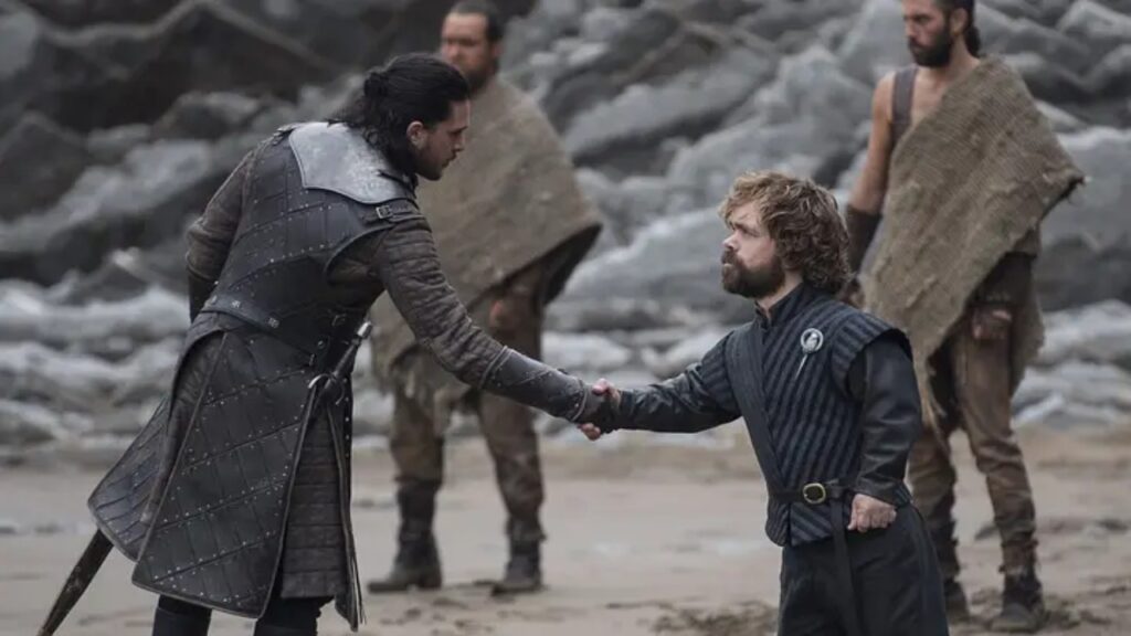 Peter Dinklage and Kit Harington in 'Game of Thrones' (Image: HBO)