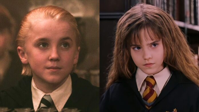 Tom Felton and Emma Watson