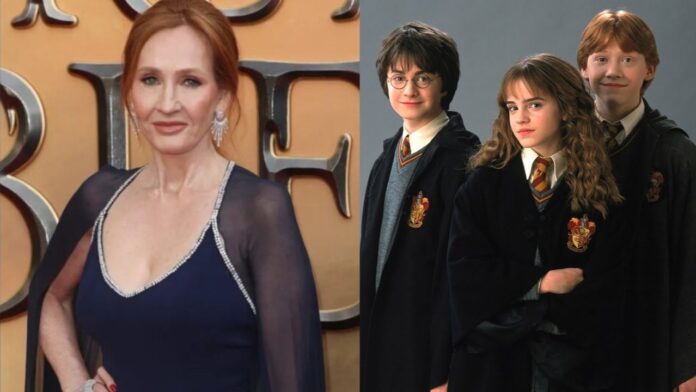 J.K. Rowling, Daniel Radcliffe, Emma Watson and Rupert Grint