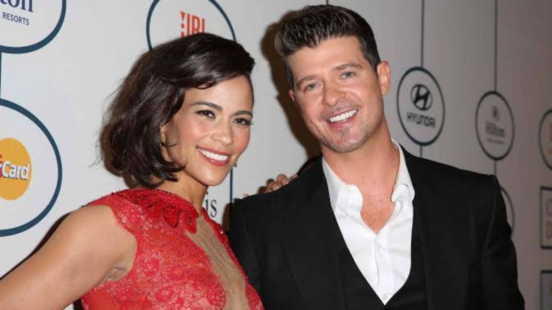Robin Thicke and Paula Patton