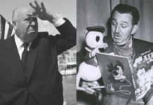 Alfred Hitchcock and Walt Disney (Image: Art Photo Limited and Britannica)