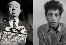 Alfred Hitchcock and Bob Dylan (Image: Entertainment Tonight and CNN)