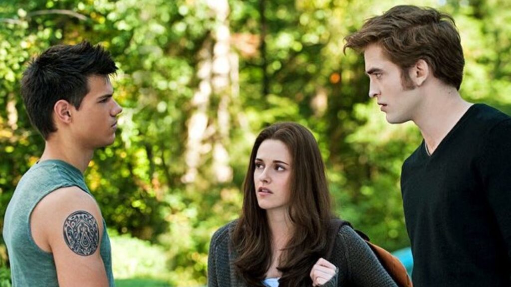 Jacob, Edward, Bella from 'Twilight'
