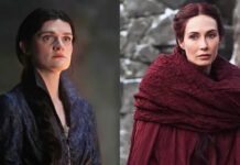 Alys in 'House of the Dragon' and Melisandre in GOT (Image: HBO)