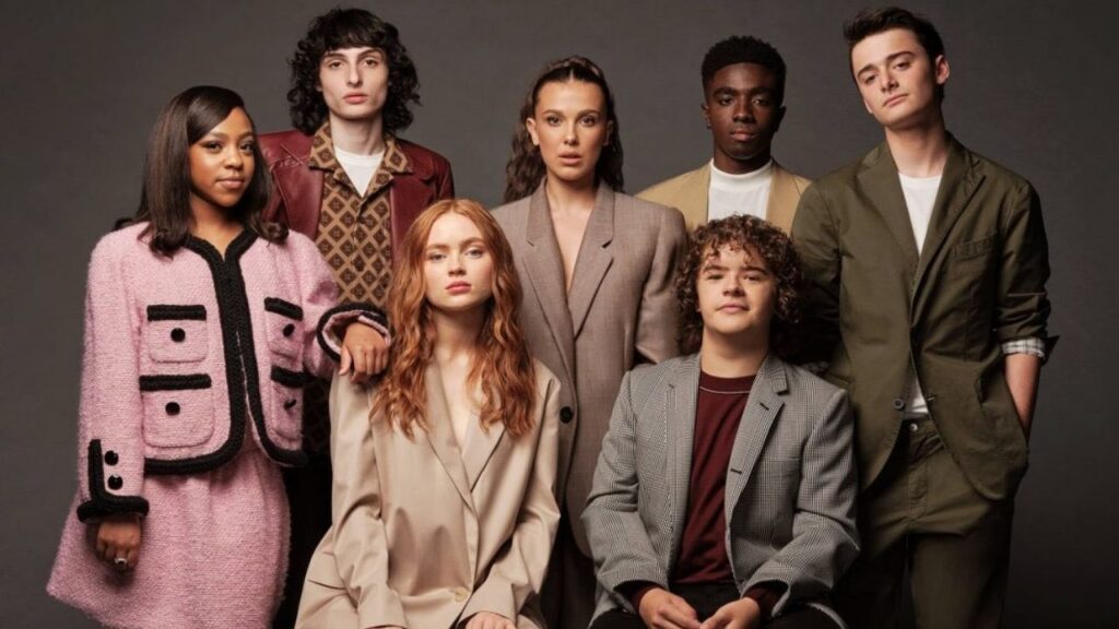 Millie Bobby Brown with 'Stranger Things' cast