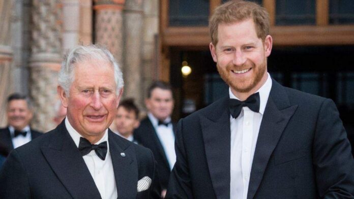 King Charles with Prince Harry King Charles with Prince Harry