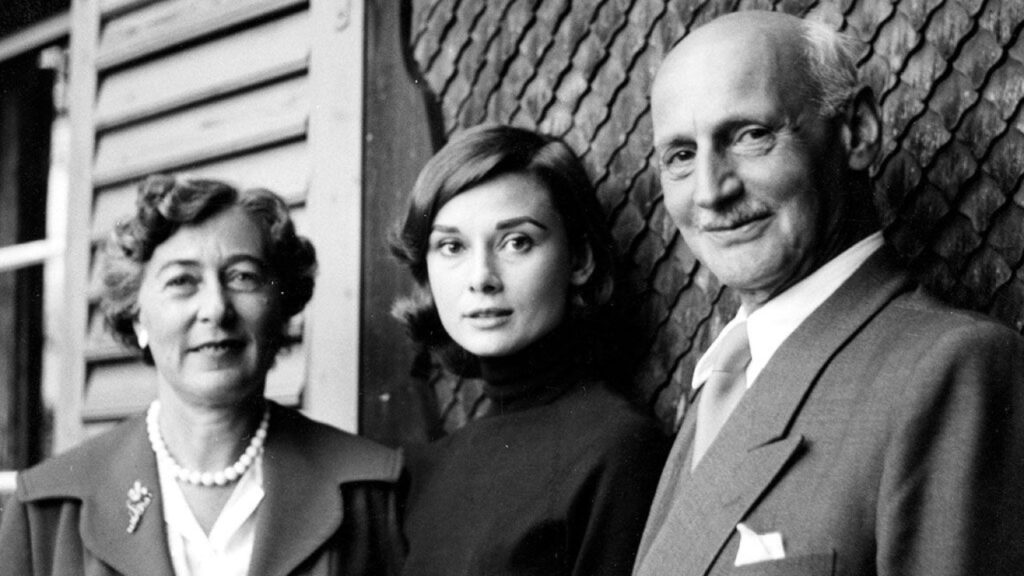 Audrey Hepburn with her parents (Image: People Magazine)