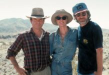 “Sam Will Never Be Forgotten:” Steven Spielberg Pays Touching Tribute To The Late ‘Jurassic Park’ Star Sam Neill Sam Neill, Laura Dern, and Steven Speilberg