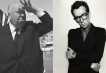 Alfred Hitchcock and Elvis Costello (Image: ArtPhoto Limited)