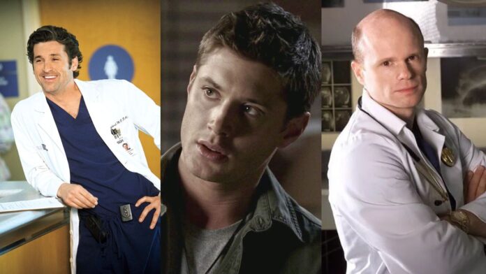 Derek Shepherd, Dean Winchester, Robert Romano (Image: ABC, The CW, NBC) Derek Shepherd, Dean Winchester, Robert Romano (Image: ABC, The CW, NBC)
