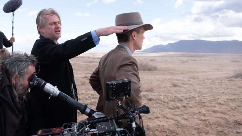 Christopher Nolan on the set of 'Oppenheimer' (Image: Universal Pictures)