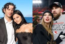 Taylor Swift’s Ex Matty Healy Gets Married Just Weeks After Her Wedding to Travis Kelce Matty Healy and model Gabbriette Bechtel, Taylor Swift and Travis Kelce