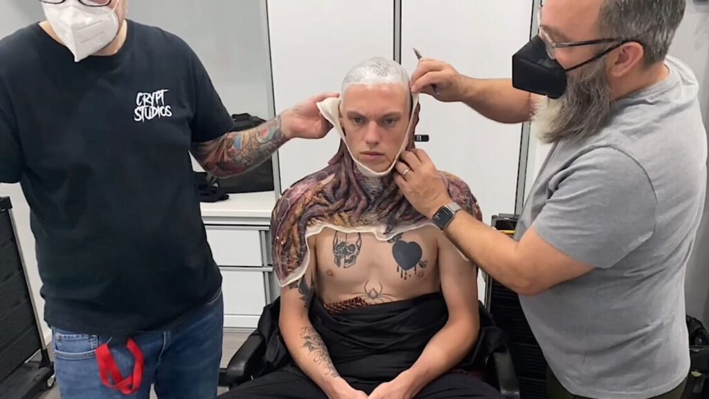 Jamie Campbell Bower on the set of 'Stranger Things' (Image: Netflix)