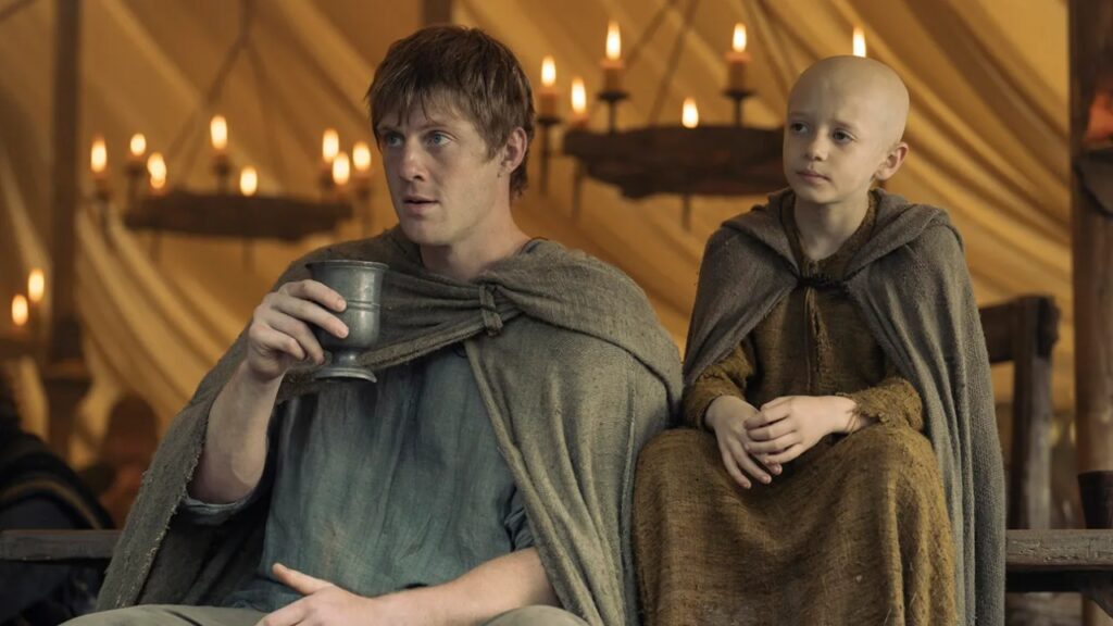 Dexter Sol Ansell and Peter Claffey in 'A Knight of the Seven Kingdoms' (Image: HBO)