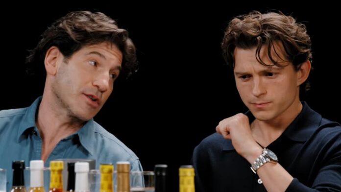 Jon Bernthal and Tom Holland (Image: Nine) Jon Bernthal and Tom Holland (Image: Nine)