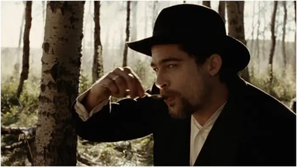 Brad Pitt eating beef stew in 'The Assassination of Jesse James' (Image: Warner Bros.)