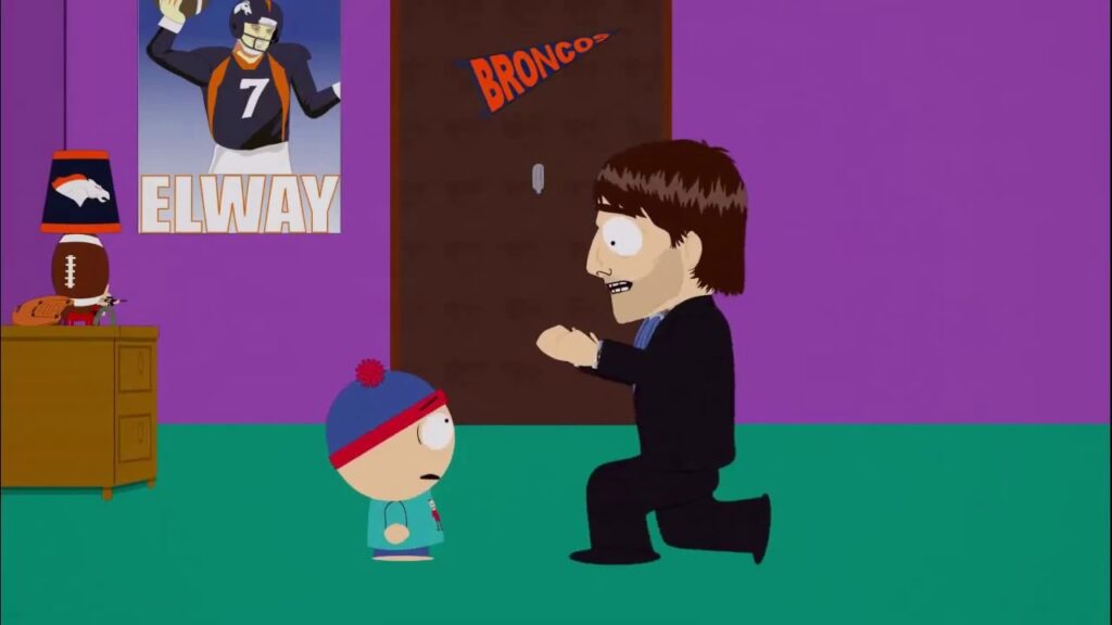 Stan Marsh and Tom Cruise in South Park's 'Trapped in the Closet' episode (Image: Paramount+)