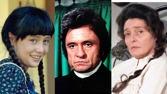 Shannen Doherty, Johnny Cash, Patricia Neal in Little House on the Prairie (Image: NBC)
