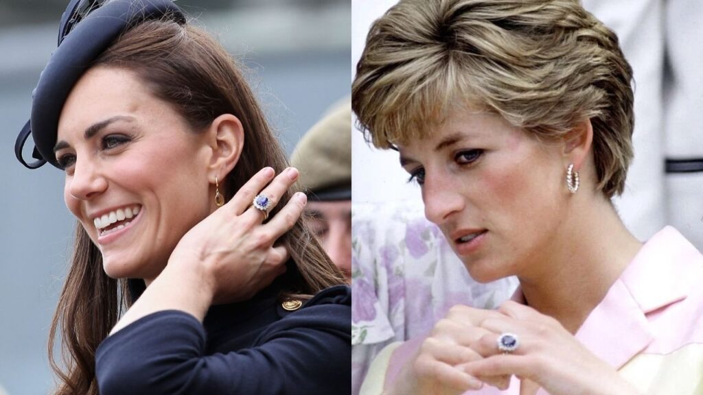 Princess Kate and Princess Diana (British Vogue, Yahoo)