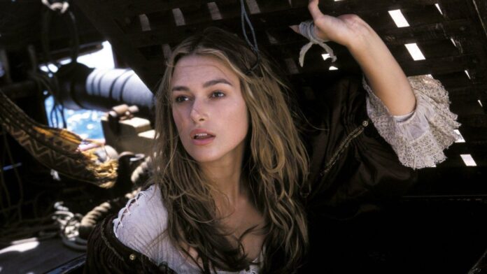 Keira Knightley in Pirates Of The Caribbean: The Curse Of The Black Pearl (Image: Buena Vista Pictures Distribution)