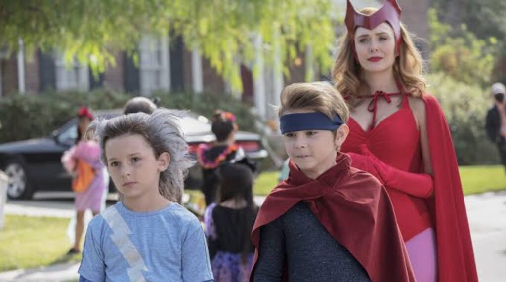Wanda with Billy and Tommy (Image: Marvel)