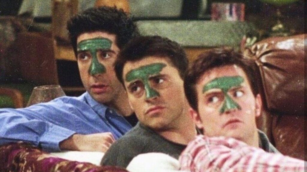 Ross, Joey and Chandler in Friends (Image: NBC)