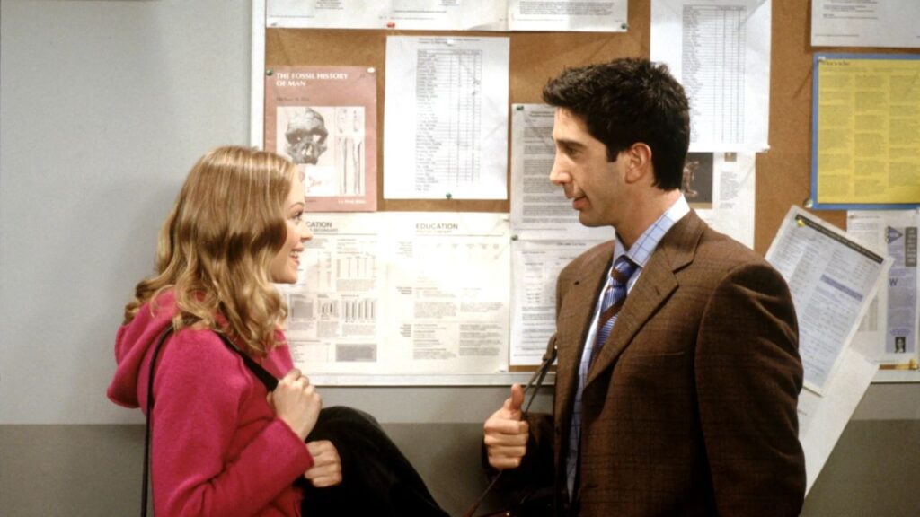 Elizabeth and Ross in Friends (Image: NBC)