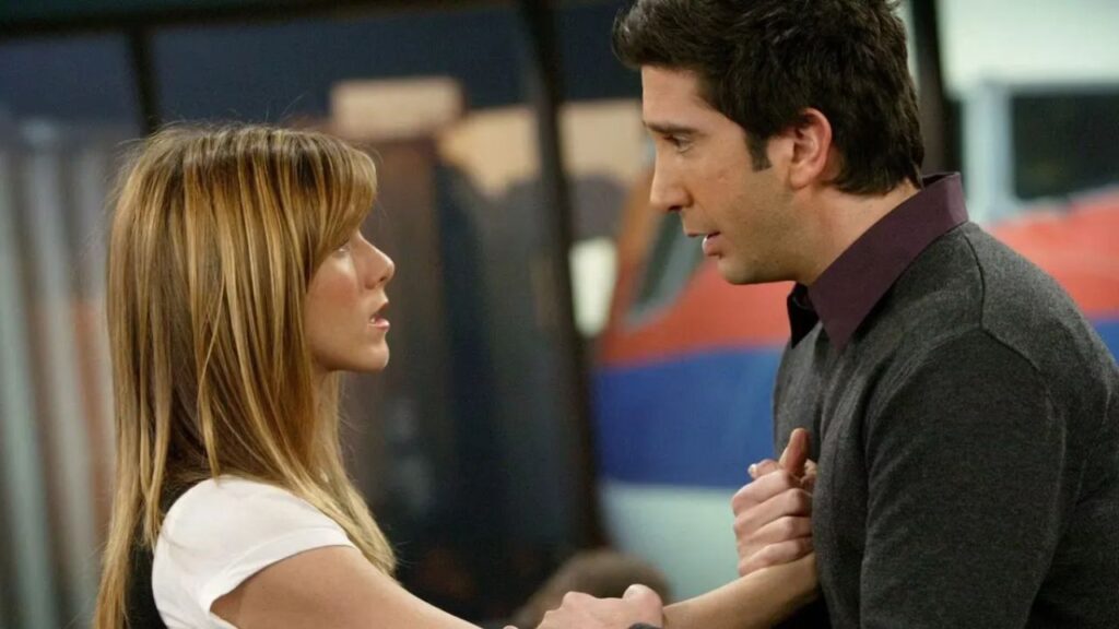 Rachel and Ross in Friends (Image: NBC)