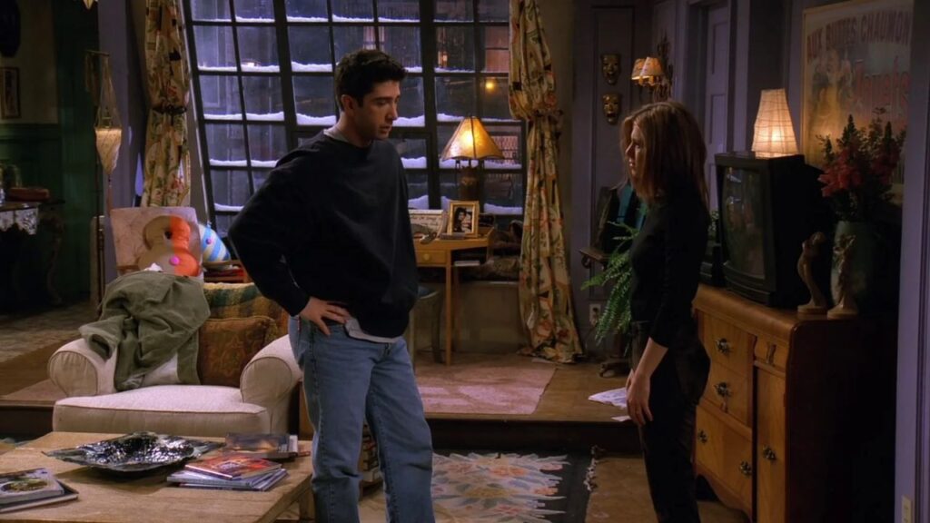 Ross and Rachel in The One with the Morning After (Image: NBC)