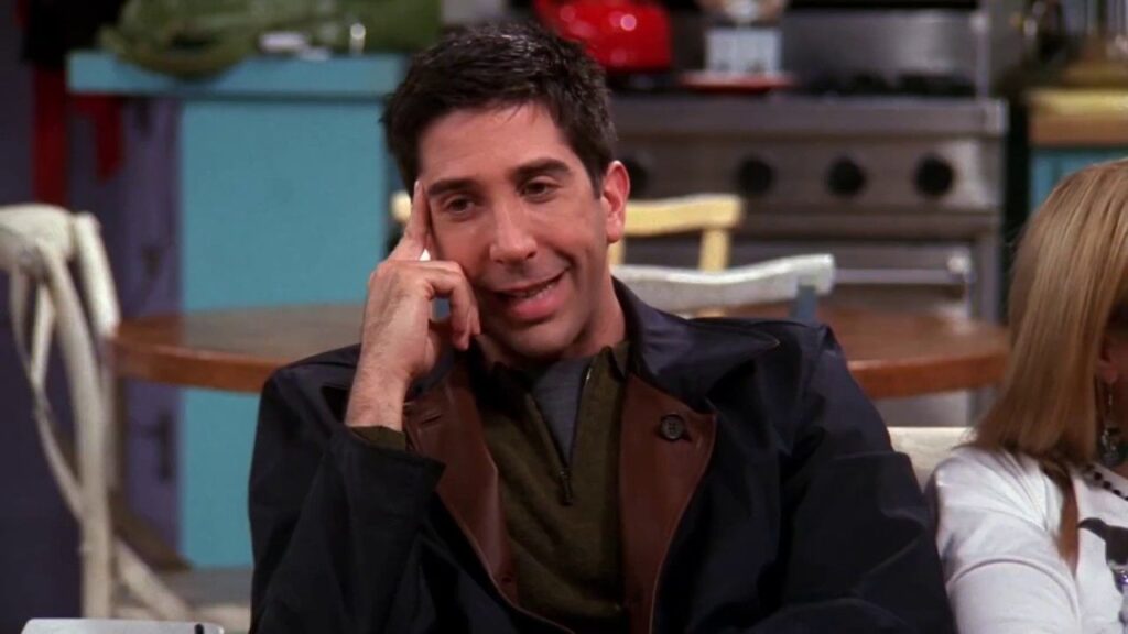 Ross in The One with the Videotape (Image: NBC)