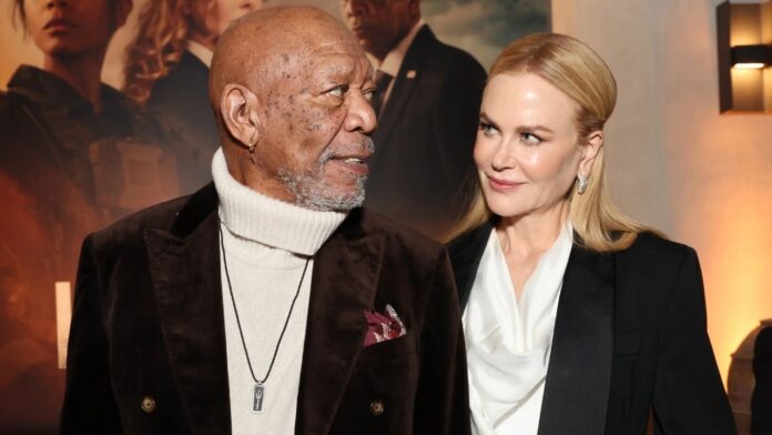 Nicole Kidman and Morgan Freeman at 'Lioness' premiere