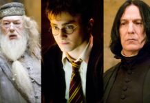 10 Things Wrong With ‘Harry Potter’ We Chose To Ignore Albus Dumbledore, Harry Potter and Severus Snape in the 'Harry Potter' franchise (Image: Warner Bros. Pictures)